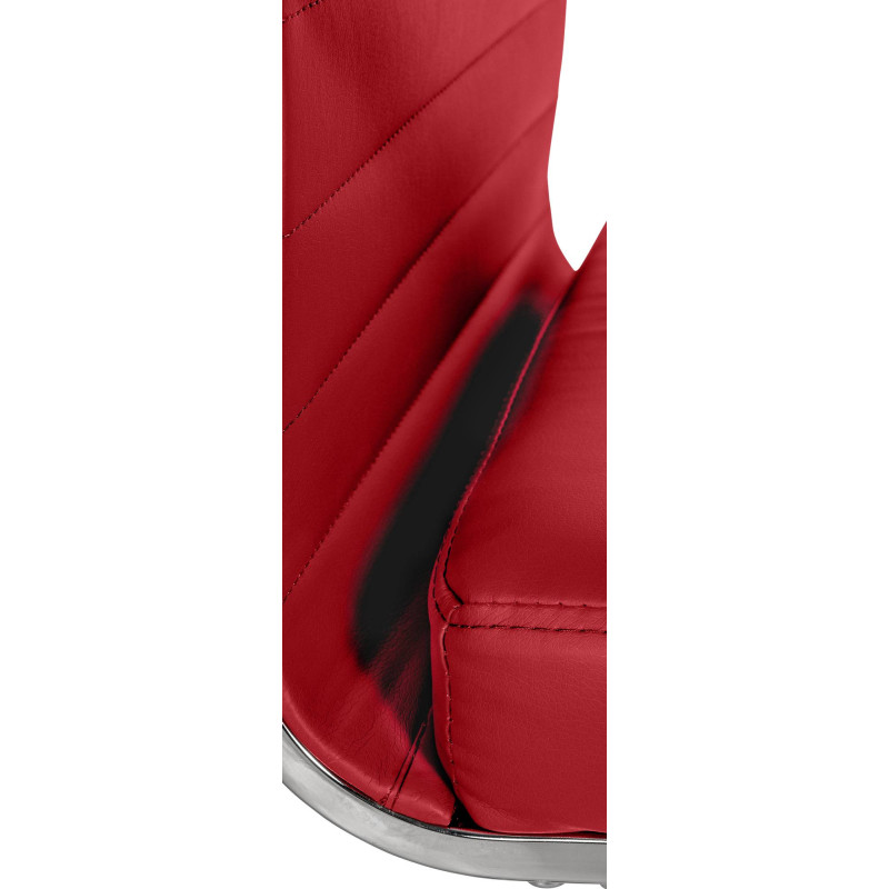 Fauteuil de bureau Amadora, similicuir rouge