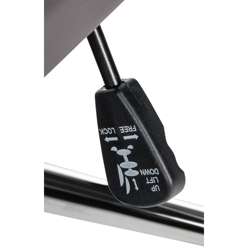 Silla de oficina Mollis de cuero auténtico Gris