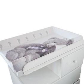 Plan a langer DOMIVA Little Bear - PVC - Matelas intégré - Blanc/Gris - 50 x 80 cm