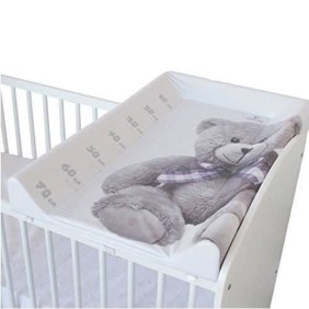 Plan a langer DOMIVA Little Bear - PVC - Matelas intégré - Blanc/Gris - 50 x 80 cm