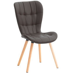 Chaise Elda PU naturel brun