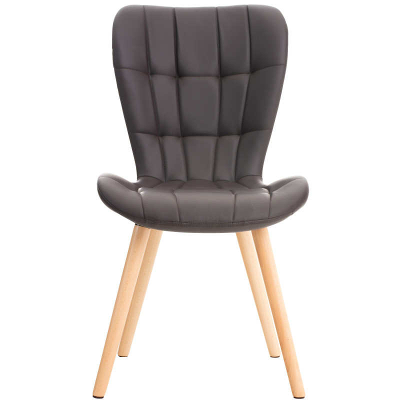 Chaise Elda PU naturel brun