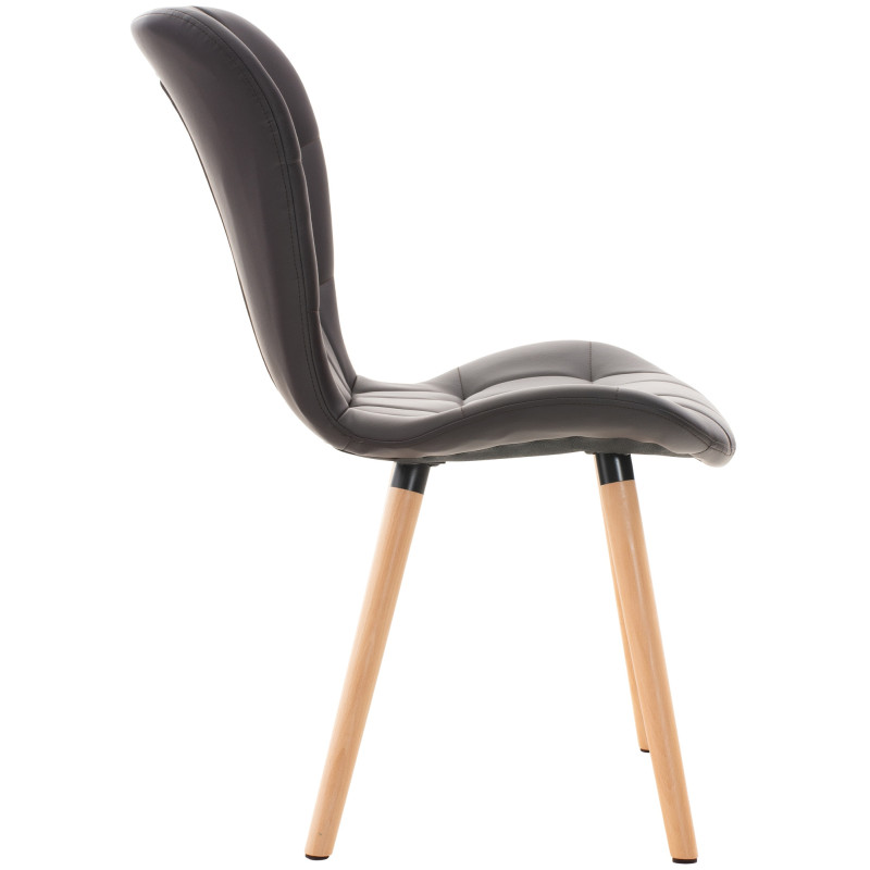 Chaise Elda PU naturel brun
