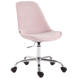 Fauteuil de bureau Toulouse en velours rose