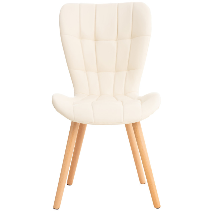 Chaise Elda PU naturel crème