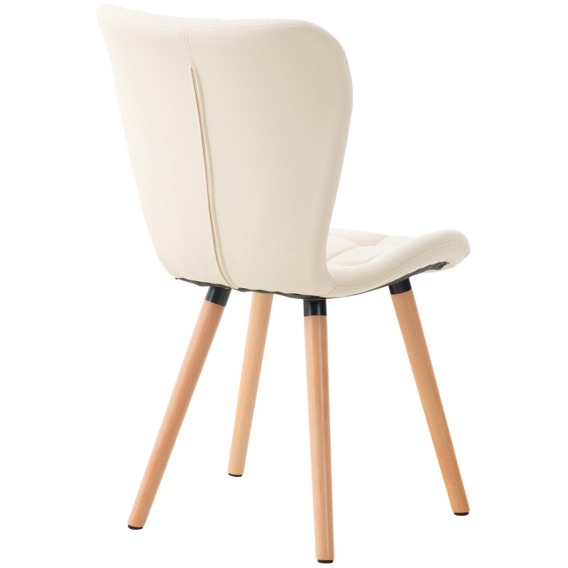 Chaise Elda PU naturel crème