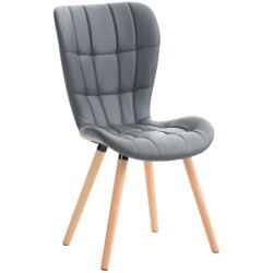 Chaise Elda PU naturel gris