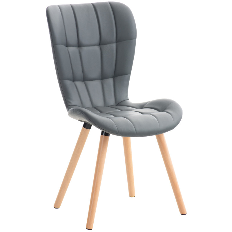 Chaise Elda PU naturel gris