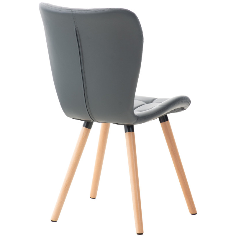 Chaise Elda PU naturel gris