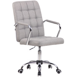 Fauteuil de bureau Terni en tissu gris