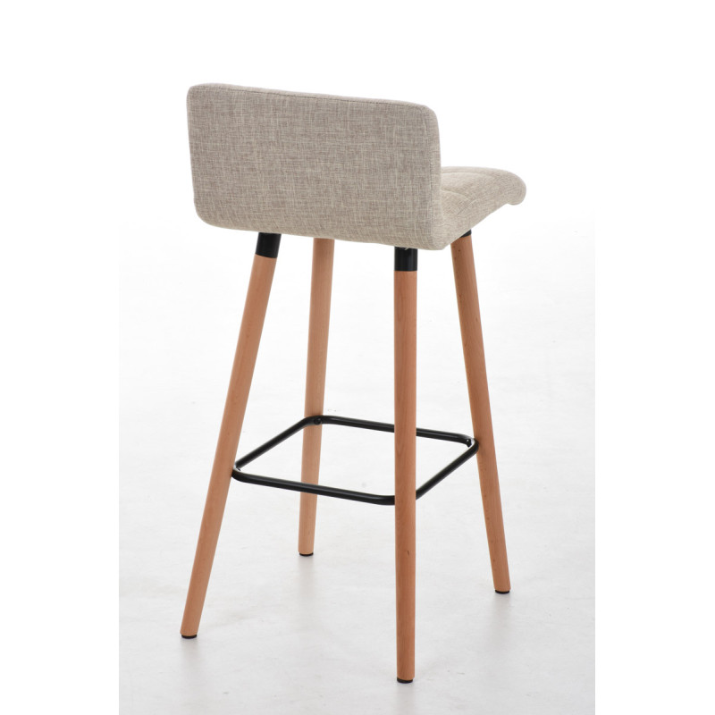 Lot de 2 tabourets de bar Lincoln en tissu natura crème