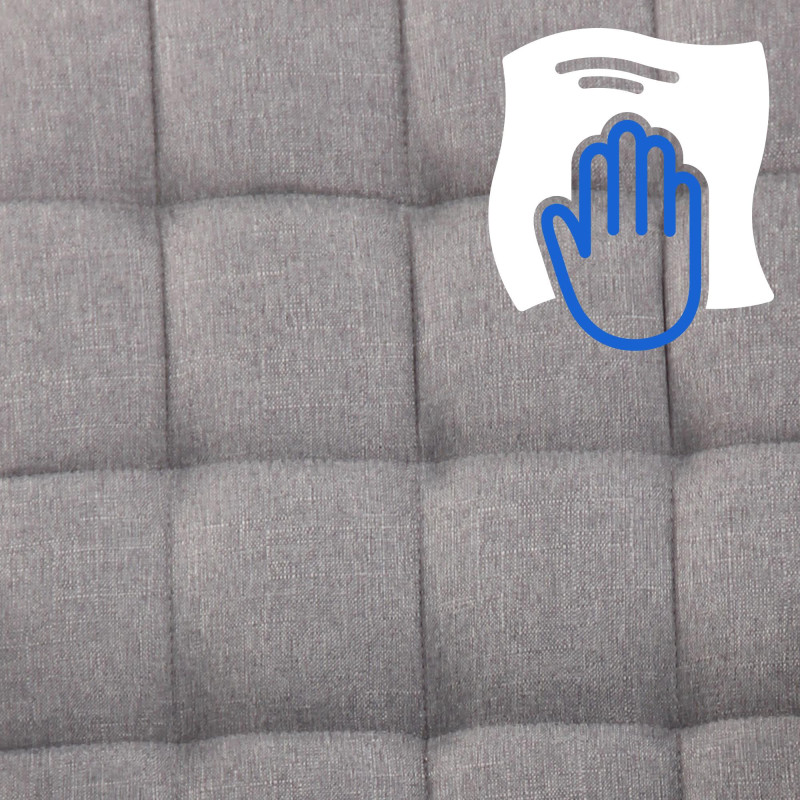 Fauteuil de bureau Terni en tissu gris