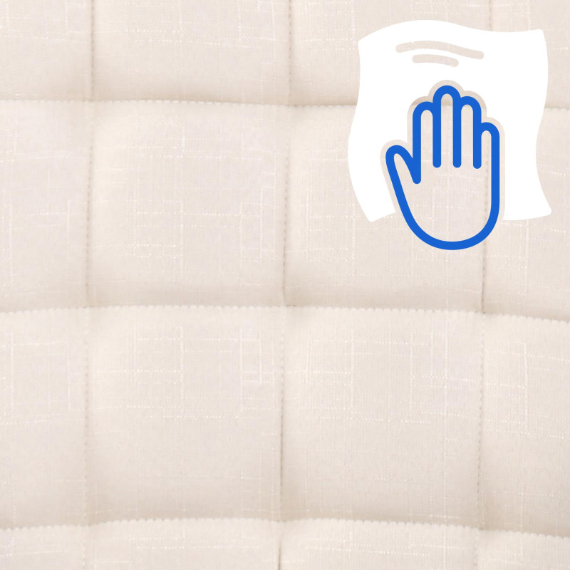 Fauteuil de bureau Terni tissu crème