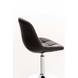 Chaise Emil simili cuir brun