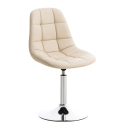 Chaise Emil simili cuir crème