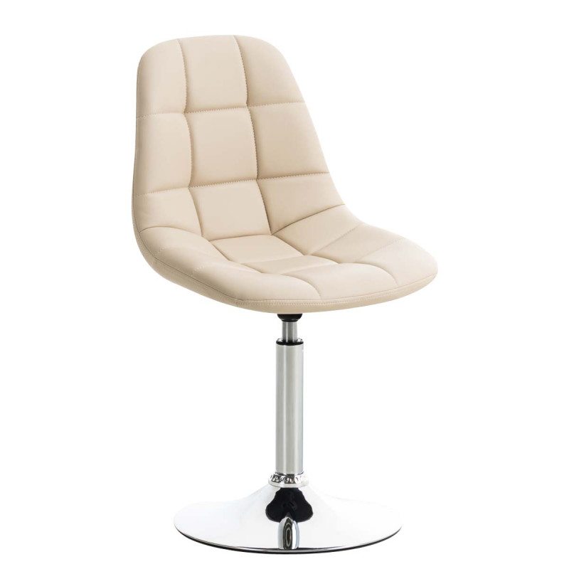 Chaise Emil simili cuir crème