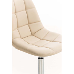 Chaise Emil simili cuir crème