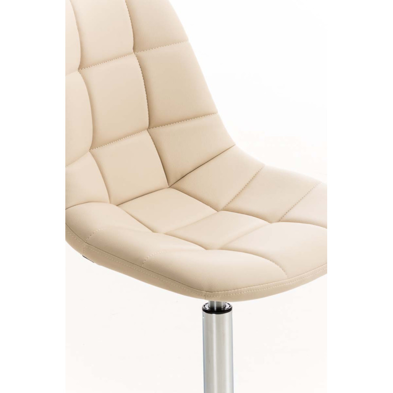 Chaise Emil simili cuir crème