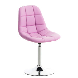 Chaise Emil simili cuir rose
