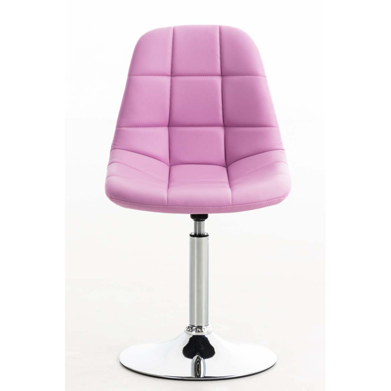 Chaise Emil simili cuir rose