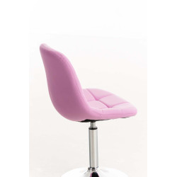 Chaise Emil simili cuir rose