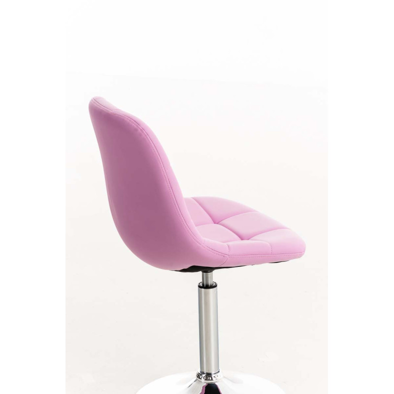 Chaise Emil simili cuir rose