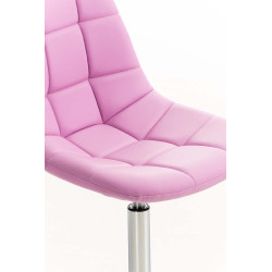 Chaise Emil simili cuir rose