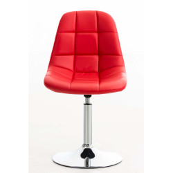 Chaise Emil simili cuir rouge