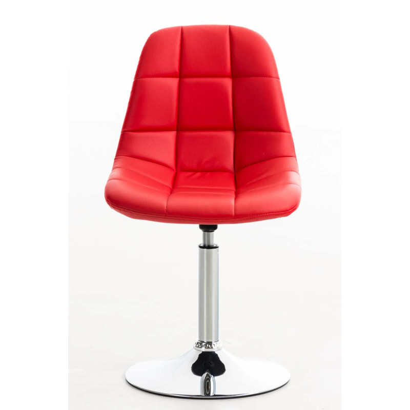 Chaise Emil simili cuir rouge
