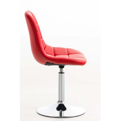 Chaise Emil simili cuir rouge