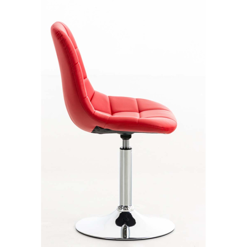 Chaise Emil simili cuir rouge