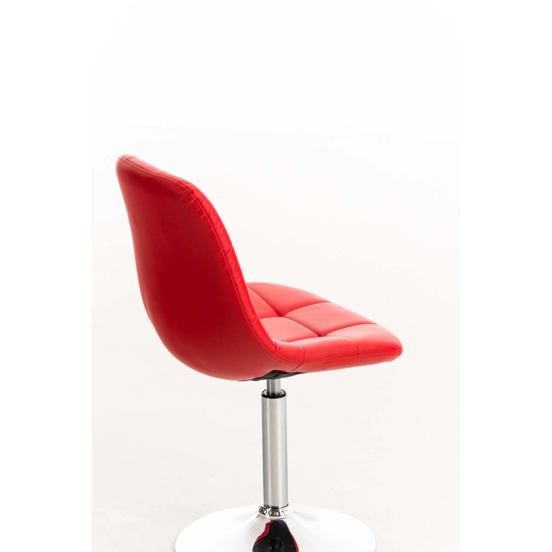 Chaise Emil simili cuir rouge