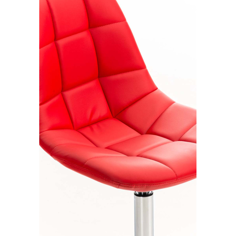 Chaise Emil simili cuir rouge
