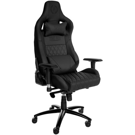 Sedia da ufficio Keren in pelle vera nero