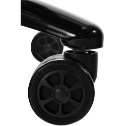 Silla de oficina Keren de cuero genuino Negro