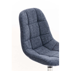 Chaise Emil en tissu bleu