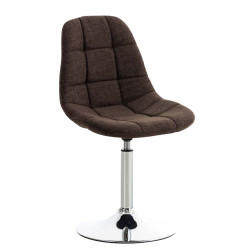 Chaise Emil en tissu brun