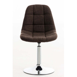 Chaise Emil en tissu brun