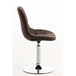 Chaise Emil en tissu brun