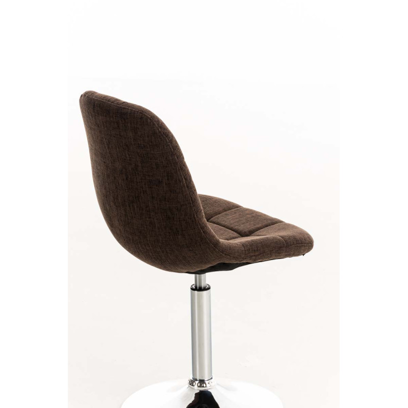 Chaise Emil en tissu brun