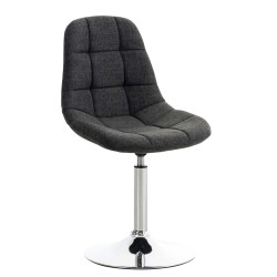 Chaise Emil en tissu gris...