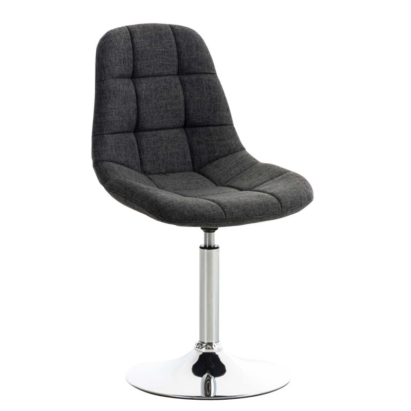 Chaise Emil en tissu gris foncé