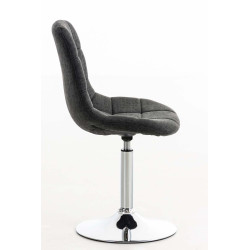 Chaise Emil en tissu gris foncé