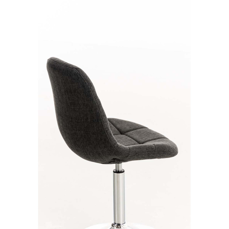 Chaise Emil en tissu gris foncé