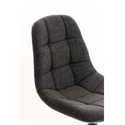 Chaise Emil en tissu gris foncé