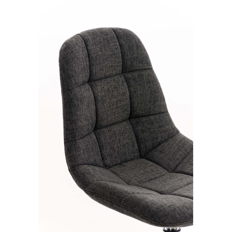 Chaise Emil en tissu gris foncé