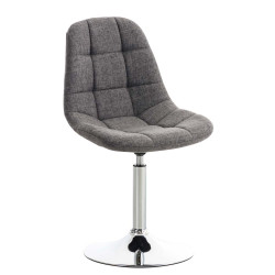 Chaise Emil en tissu gris...
