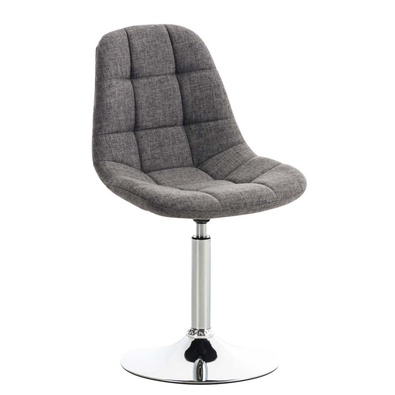 Chaise Emil en tissu gris clair
