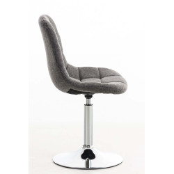 Chaise Emil en tissu gris clair