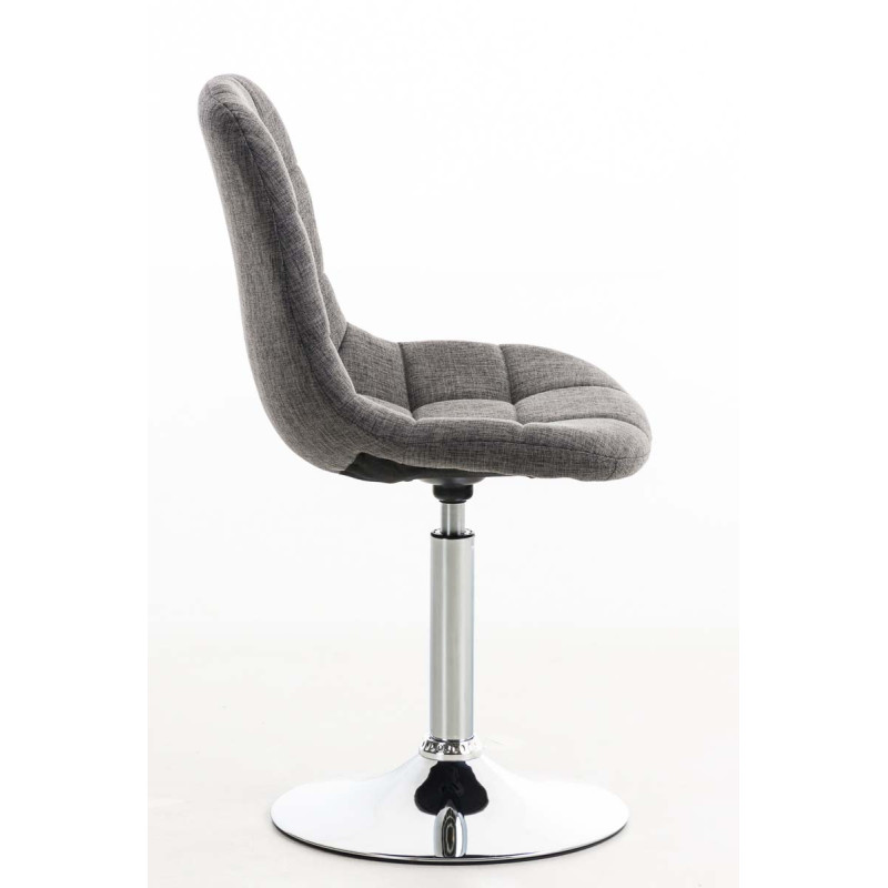 Chaise Emil en tissu gris clair